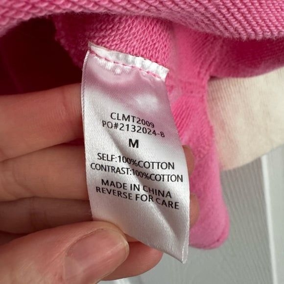 Lovely Melody Top Pink Stripe Long Sleeve pullover polo free people dupe size M - Picture 5 of 5